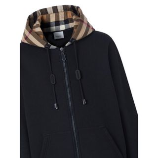 バーバリー(BURBERRY)のBurberry   チェック　フード　コットンブレンド　フーディー　パーカー(パーカー)