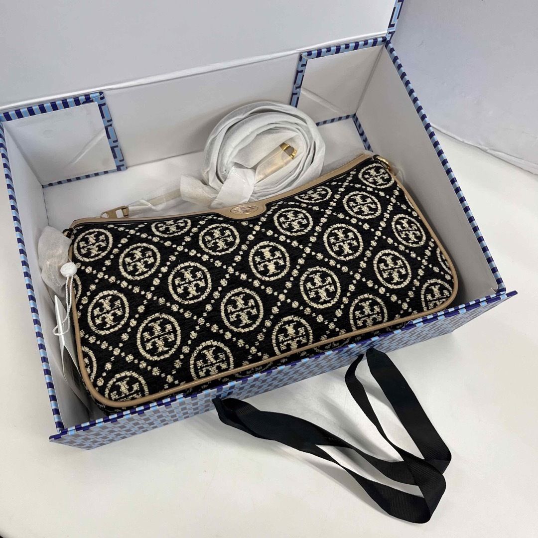 Tory Burch(トリーバーチ)のトリーバーチ Tモノグラム シェニールスタジオバッグ 2way 未使用品 レディースのバッグ(ハンドバッグ)の商品写真