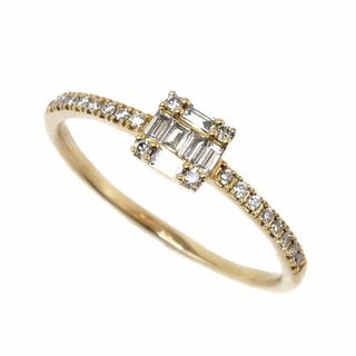 BELLESIORA K18YG イエローゴールド スクエア コレクション リング・指輪 ダイヤモンド0.24ct 15.5号 1.9g レディース【中古】(リング(指輪))