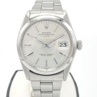 ロレックス(ROLEX)の〇〇ROLEX ロレックス オイスターパーペチュアル デイト 自動巻き 腕時計  1500 シルバー OH済み(腕時計(アナログ))