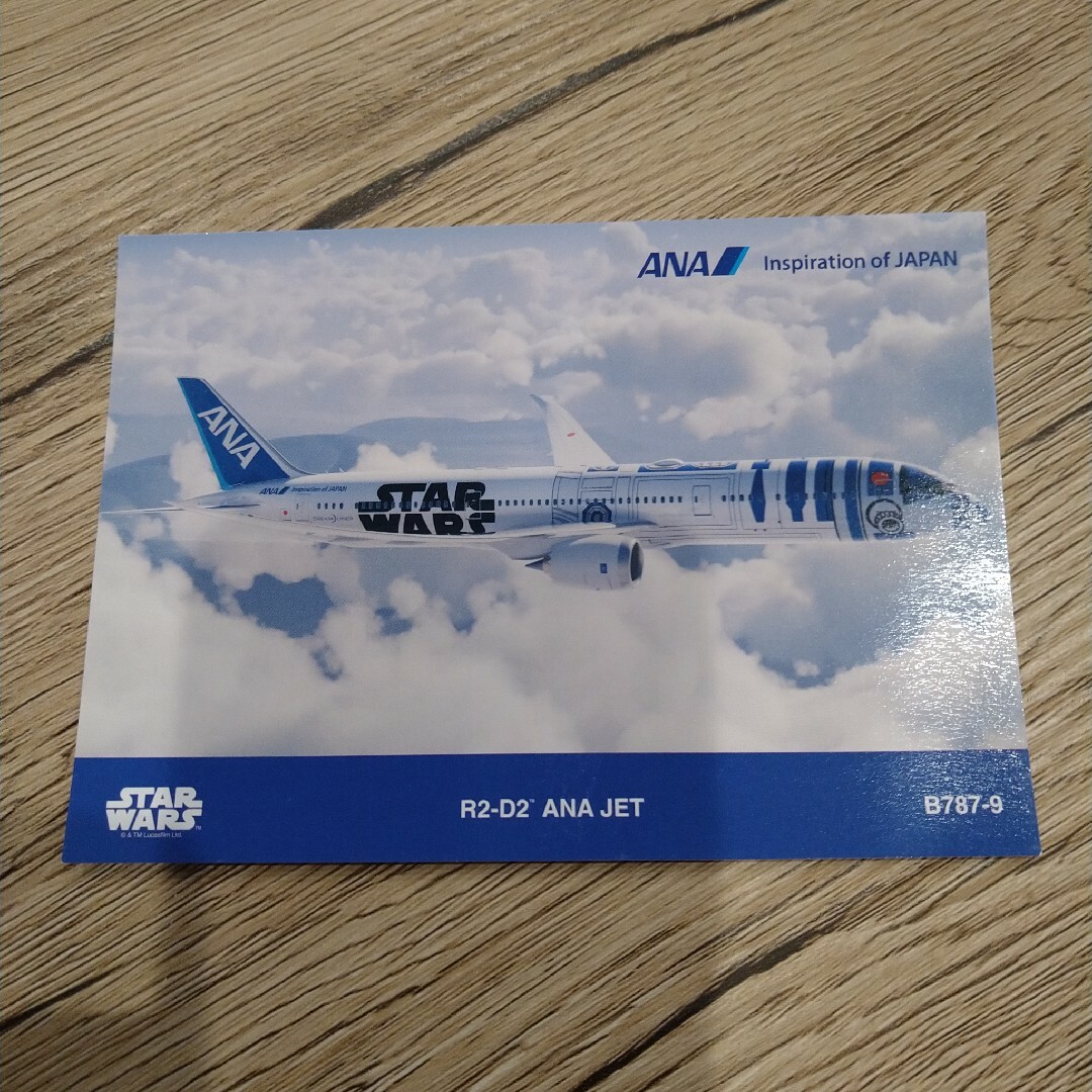 ANA(全日本空輸)(エーエヌエー(ゼンニッポンクウユ))のANA　ANA JET スター・ウォーズ　ステッカー＆ポストカードセット エンタメ/ホビーのテーブルゲーム/ホビー(航空機)の商品写真