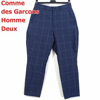 コムデギャルソンオムドゥ(COMME des GARCONS HOMME DEUX)の【良品】コムデギャルソンオムドゥ　ウィンドウペンテーパードパンツ(スラックス)