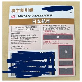 ジャル(ニホンコウクウ)(JAL(日本航空))のJAL 株主優待券　3枚(航空券)