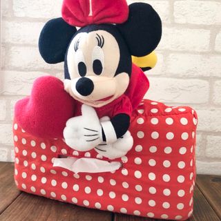 ディズニー(Disney)のディズニー　ミニー　ぬいぐるみ　ティッシュケース　ティッシュカバー(ティッシュボックス)