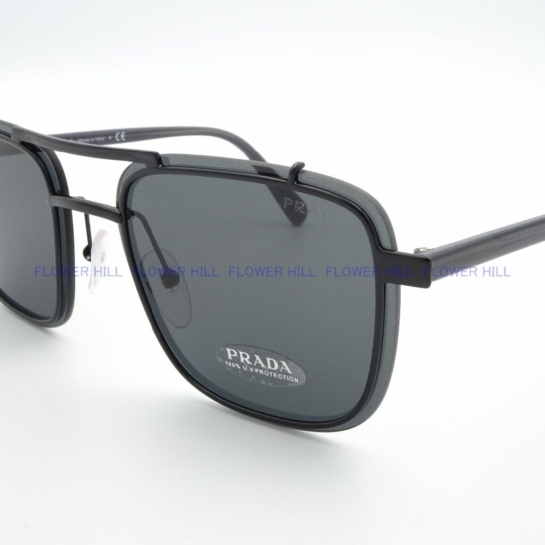 イタリアレンズ幅新品 プラダ PRADA 高級サングラス SPR59U 1AB-5S0 ブラック