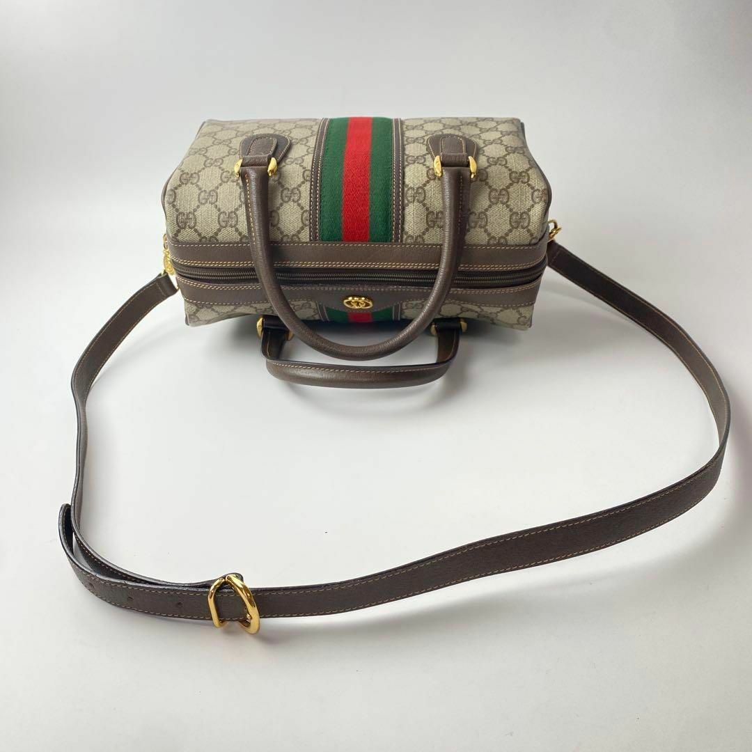 Gucci(グッチ)のOLD GUCCI シェリーライン 2way ボストンバッグ ショルダーバッグ レディースのバッグ(ボストンバッグ)の商品写真