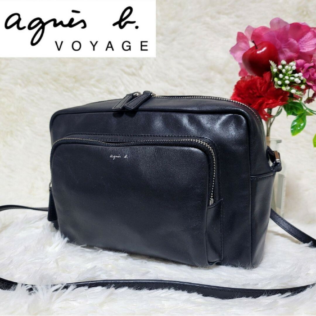 【極美品】アニエスベー ボヤージュ ショルダーバッグ angele レザー