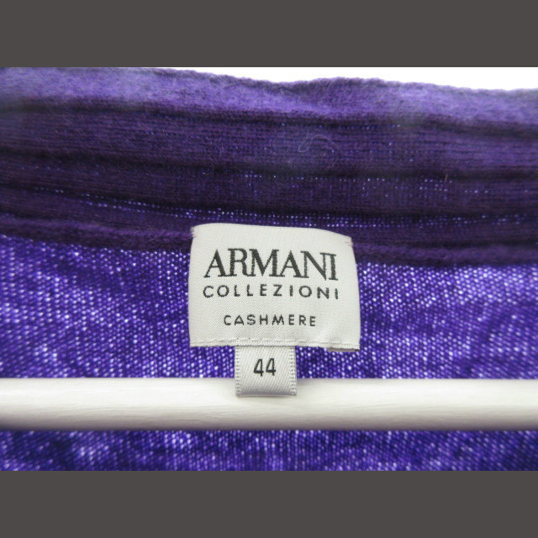 ARMANI COLLEZIONI(アルマーニ コレツィオーニ)のアルマーニ コレツィオーニ ニット カシミア 8分袖 パープル 紫 44 レディースのトップス(ニット/セーター)の商品写真