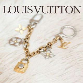 ルイヴィトン(LOUIS VUITTON)のチェーン・LVパドロック チャーム モノグラム メタル シルバー ゴールド(チャーム)