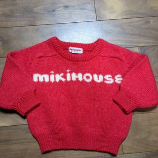 ミキハウス(mikihouse)の値下げ☆ミキハウス　レトロ　ロゴ　セーター　ニット　80cm(ニット/セーター)