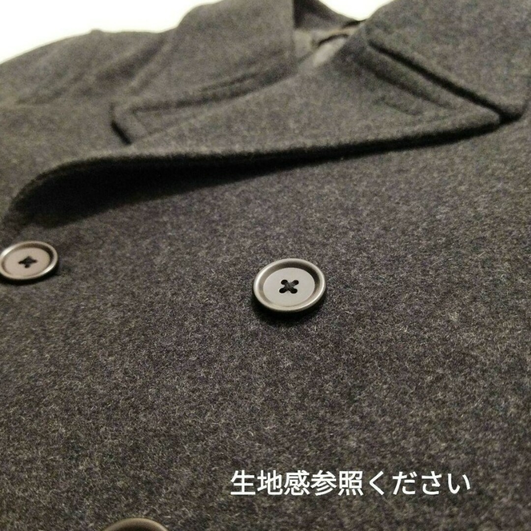 UNIQLO(ユニクロ)のユニクロ ウール 中綿入り Pコート チャコール グレー Mサイズ メンズのジャケット/アウター(ピーコート)の商品写真