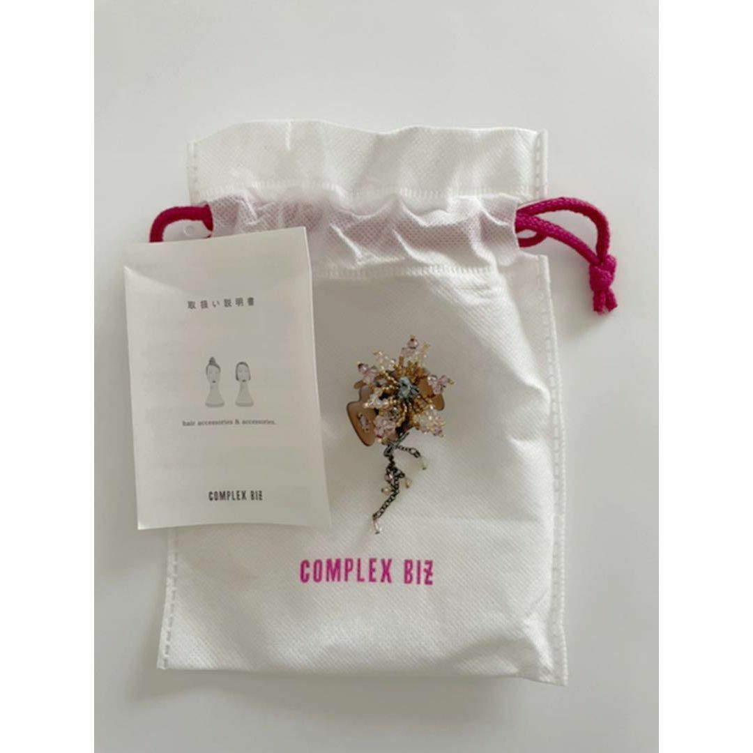 Complex Biz(コンプレックスビズ)の新品未使用　COMPLEX BIZ　コンプレックスビズ ヘアクリップ 茶色 レディースのヘアアクセサリー(ヘアピン)の商品写真