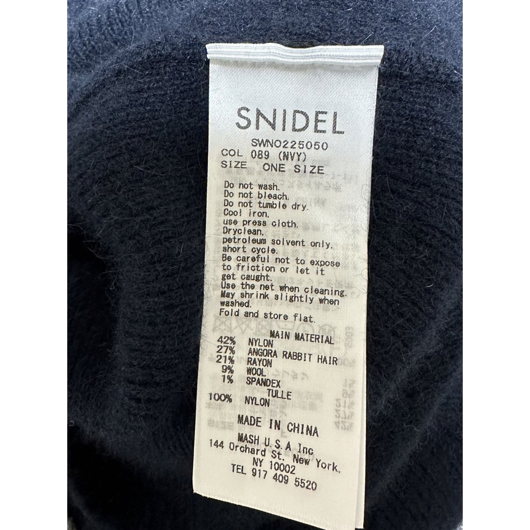 SNIDEL(スナイデル)のSNIDEL　シースルーショルダーミニニットワンピース レディースのワンピース(ミニワンピース)の商品写真