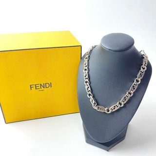 フェンディ(FENDI)のFENDI オーロック FFロゴ チェーン チョーカー ネックレス 50cm(ネックレス)