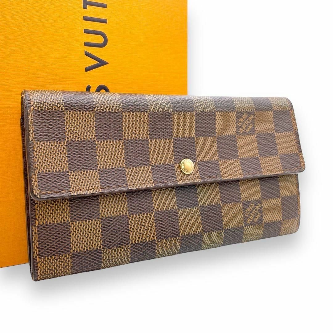 LOUIS VUITTON(ルイヴィトン)の【1195】ルイヴィトン✨ダミエ✨ポルトモネクレディ✨長財布✨カード✖️6  レディースのファッション小物(財布)の商品写真