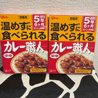 エザキグリコ(江崎グリコ)の常備用 温めずに食べられるカレー職人 中辛(170g) ×2箱(その他)