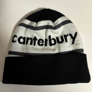 カンタベリー(CANTERBURY)のcanterbury カンタベリー　ニット帽　黒×白(ニット帽/ビーニー)