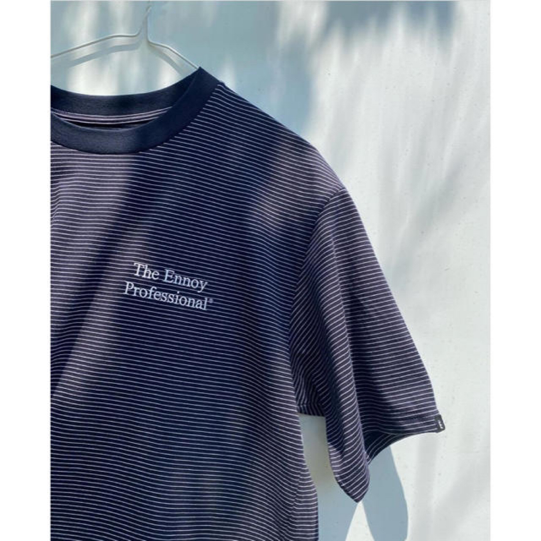 ennoy ボーダー Tシャツ　ネイビー　XL