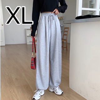 【XLサイズ】ストリートパンツ　灰色　グレー　ユニセックス　レディース　メンズ(スラックス)
