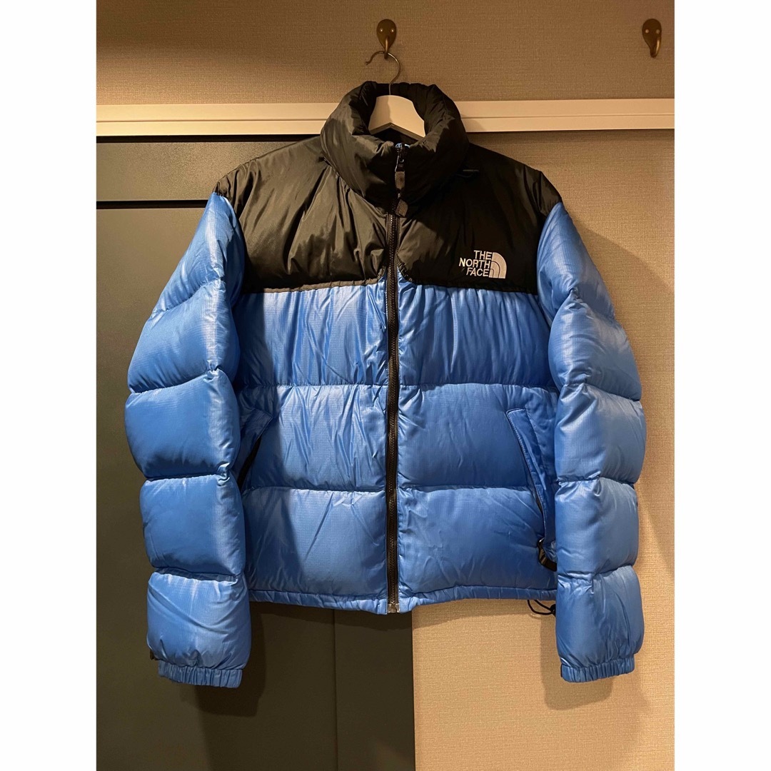 L 極美品オリジナル 96s NORTH FACE Nuptse Down 青黒