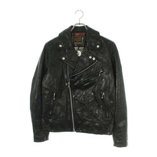 ヒステリックグラマー(HYSTERIC GLAMOUR)のヒステリックグラマー  02173LB01 ダブルライダースレザージャケット メンズ M(レザージャケット)