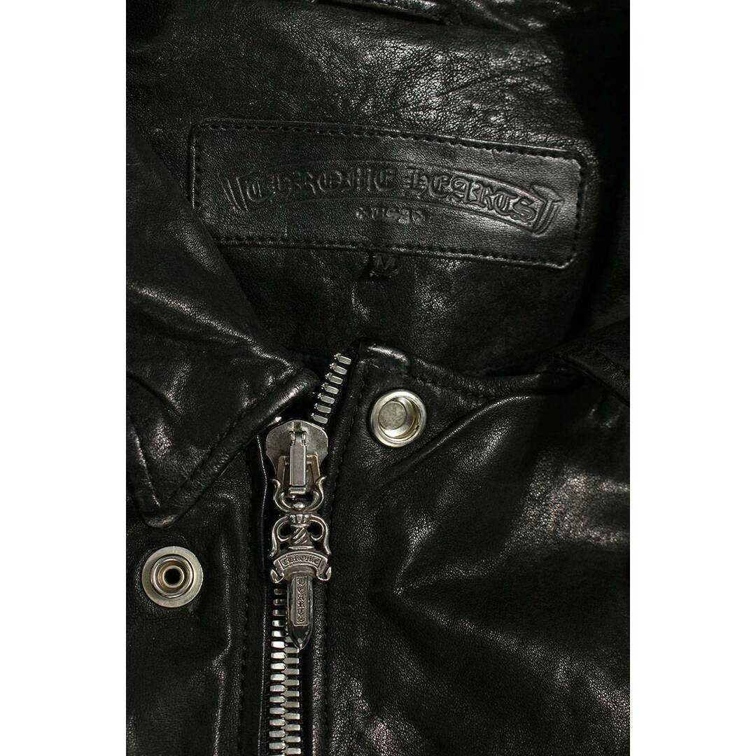 CHROME HEARTS クロムハーツ CRETIN LTHR クリティンレザー キルティングデザインライダースレザージャケット