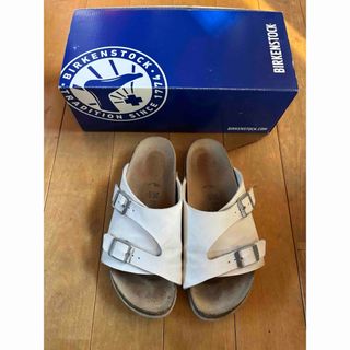 ビルケンシュトック(BIRKENSTOCK)のビルケン　チューリッヒ　ホワイト　23センチ  36  ホワイトレザー　箱あり(サンダル)