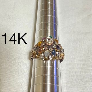 14K刻印　ストーンつき　リン指輪(リング(指輪))