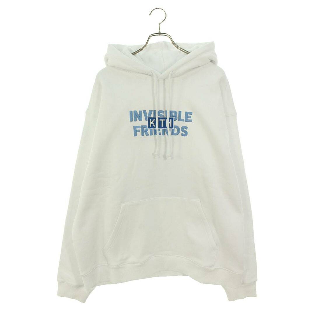 キス  23SS  Invisible Friends Hoodie ロゴ刺繍プルオーバーパーカー メンズ XLメンズ