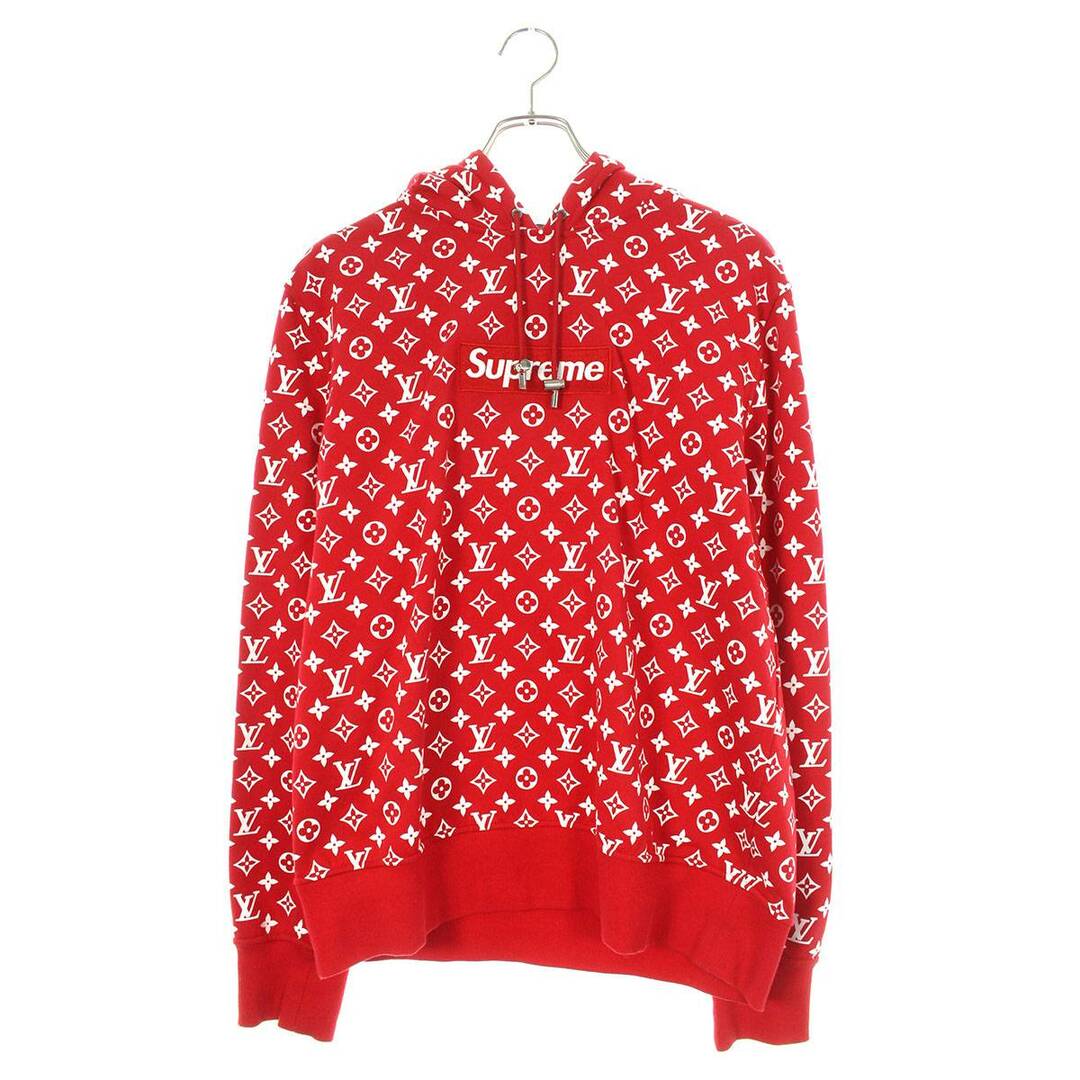 Supreme(シュプリーム)のシュプリーム ルイヴィトン  17AW  LV Box Logo Hooded Sweatshirt モノグラムボックスロゴプルオーバーパーカー メンズ L メンズのトップス(パーカー)の商品写真