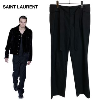 サンローラン(Saint Laurent)のSAINT LAURENT 2017s ヴァカレロ期 ウエストベルト スラックス(スラックス)