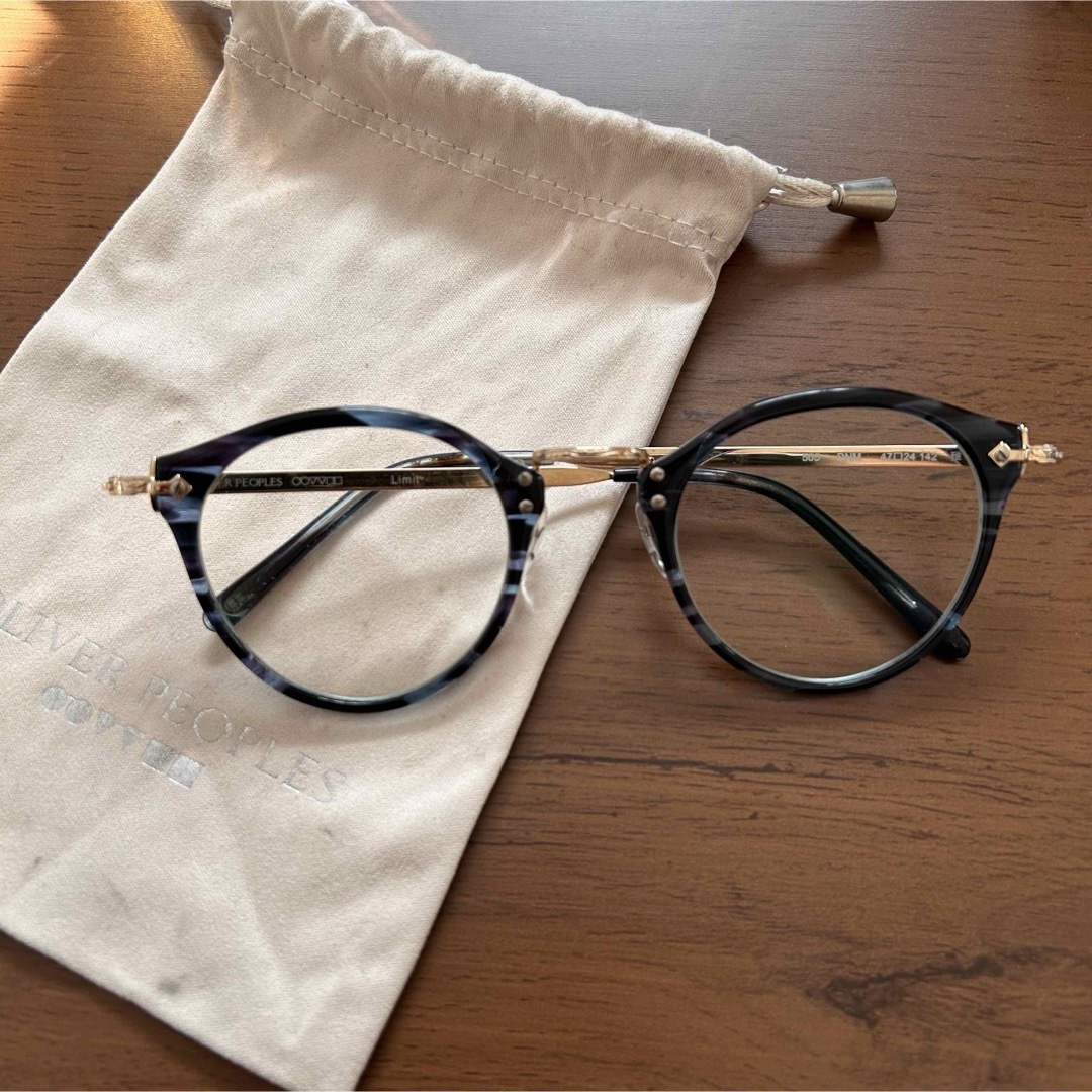 Oliver Peoples(オリバーピープルズ)のOLIVER PEOPLES 505 DNM ブルー　メガネ メンズのファッション小物(サングラス/メガネ)の商品写真