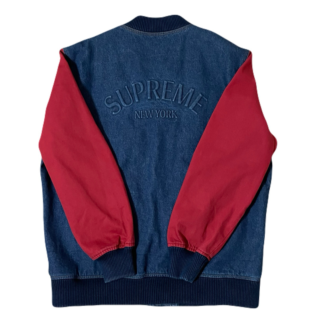 Supreme(シュプリーム)のSupreme 14AW Denim Twill Varsity Jacket メンズのジャケット/アウター(Gジャン/デニムジャケット)の商品写真