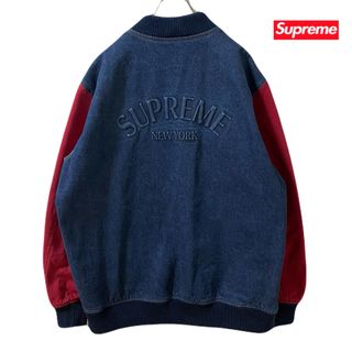 シュプリーム(Supreme)のSupreme 14AW Denim Twill Varsity Jacket(Gジャン/デニムジャケット)