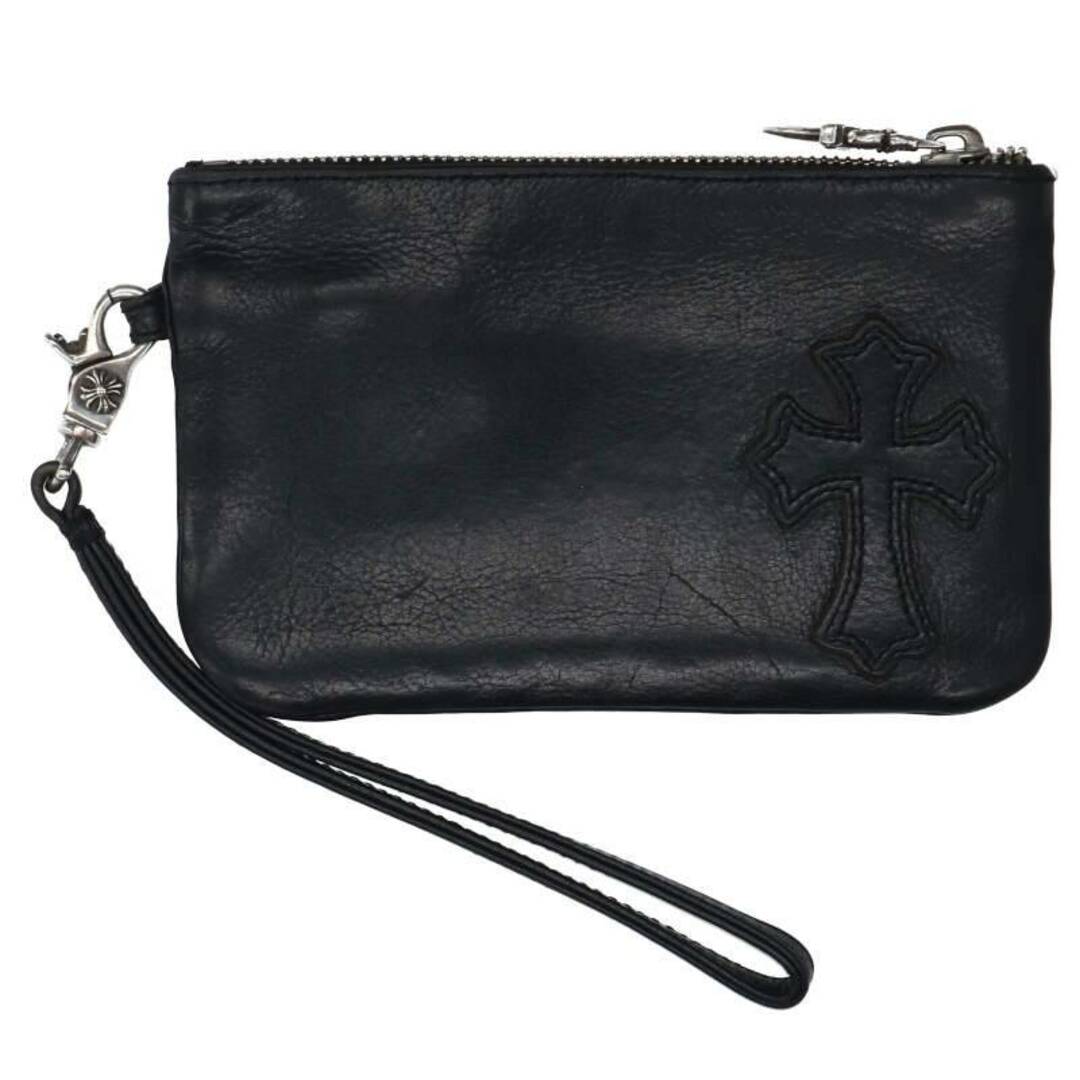 Chrome Hearts(クロムハーツ)のクロムハーツ  ZPR CHG WRISTLET ストラップ付クロスパッチダガージップレザーコインケース メンズ メンズのファッション小物(コインケース/小銭入れ)の商品写真