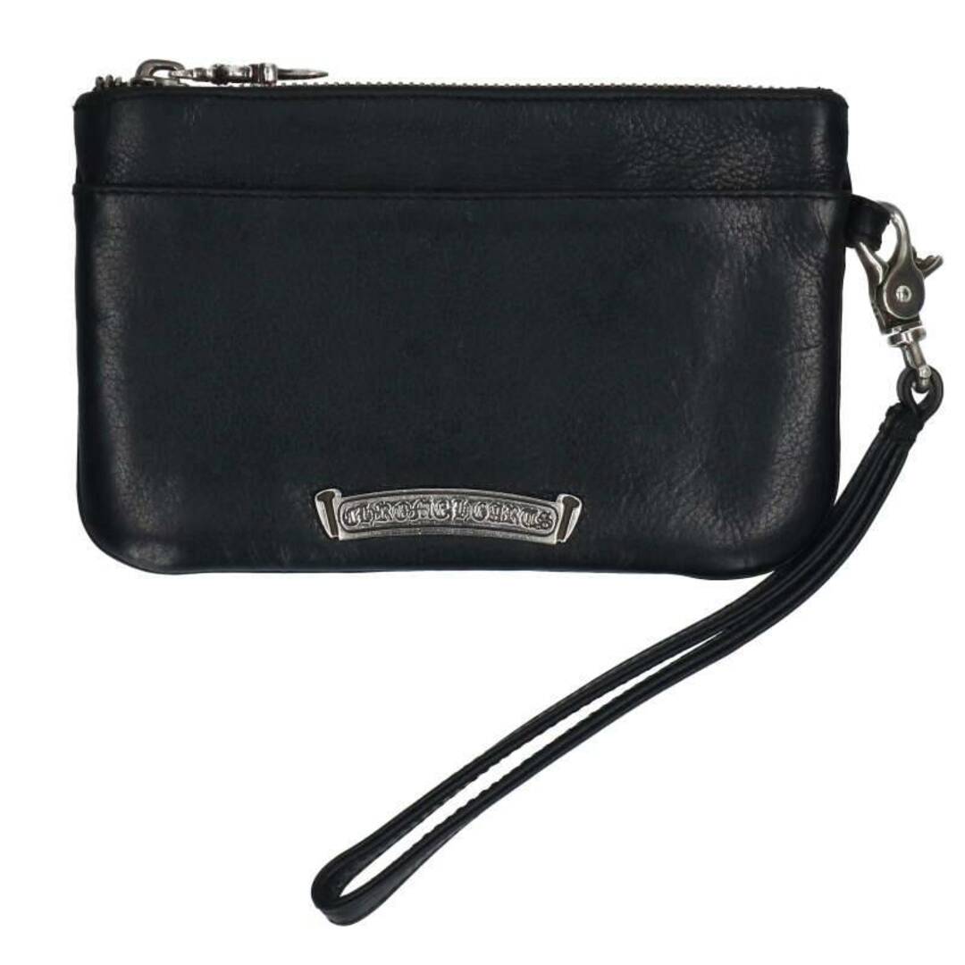 Chrome Hearts(クロムハーツ)のクロムハーツ  ZPR CHG WRISTLET ストラップ付クロスパッチダガージップレザーコインケース メンズ メンズのファッション小物(コインケース/小銭入れ)の商品写真