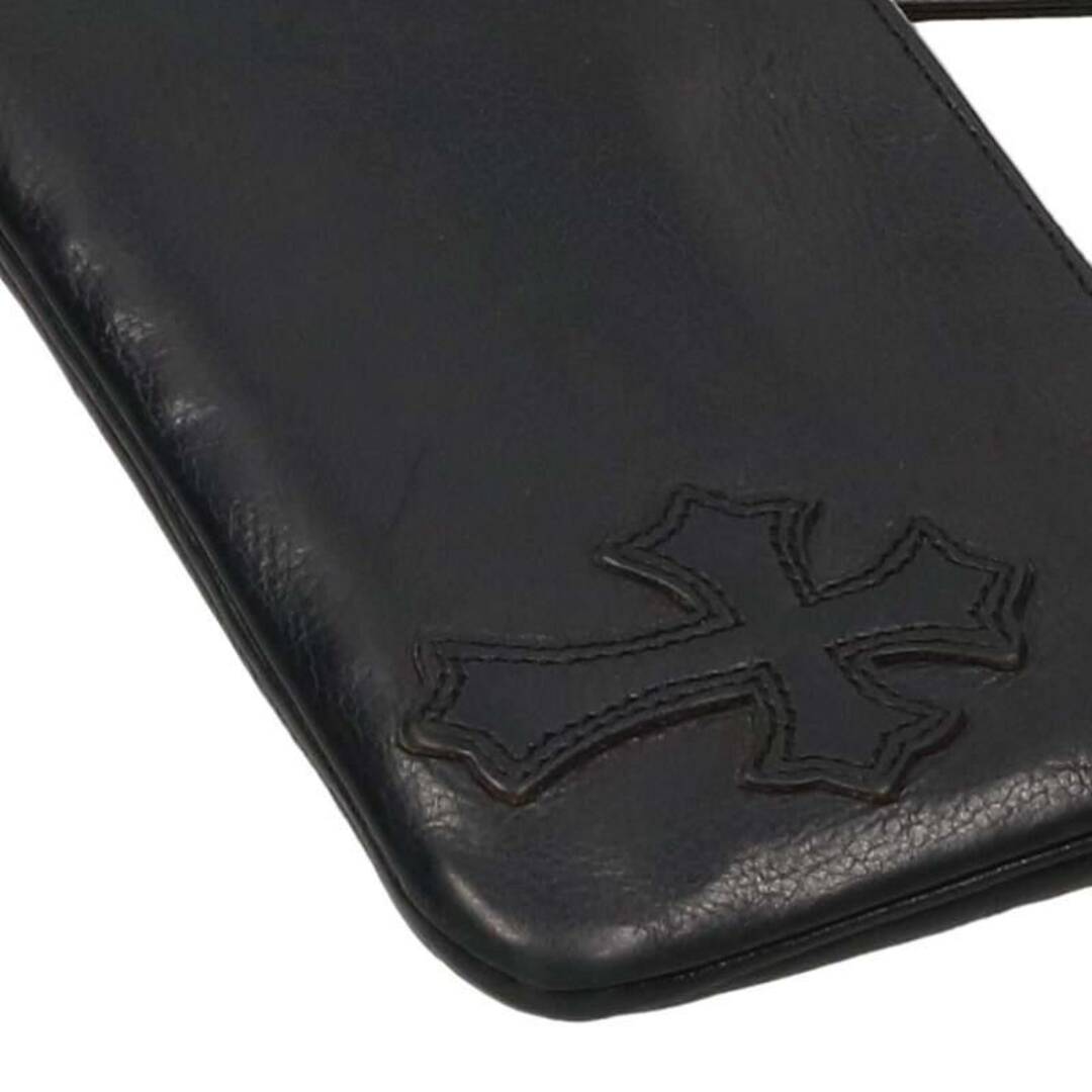 Chrome Hearts(クロムハーツ)のクロムハーツ  ZPR CHG WRISTLET ストラップ付クロスパッチダガージップレザーコインケース メンズ メンズのファッション小物(コインケース/小銭入れ)の商品写真