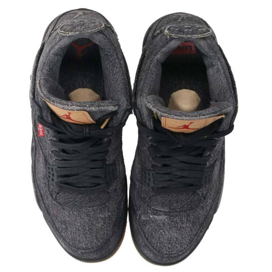 NIKE(ナイキ)のナイキ  AIR JORDAN 4 RETRO LEVIS NRG BLACK AO2571-001 エアジョーダン4レトロリーバイススニーカー メンズ 28cm メンズの靴/シューズ(スニーカー)の商品写真