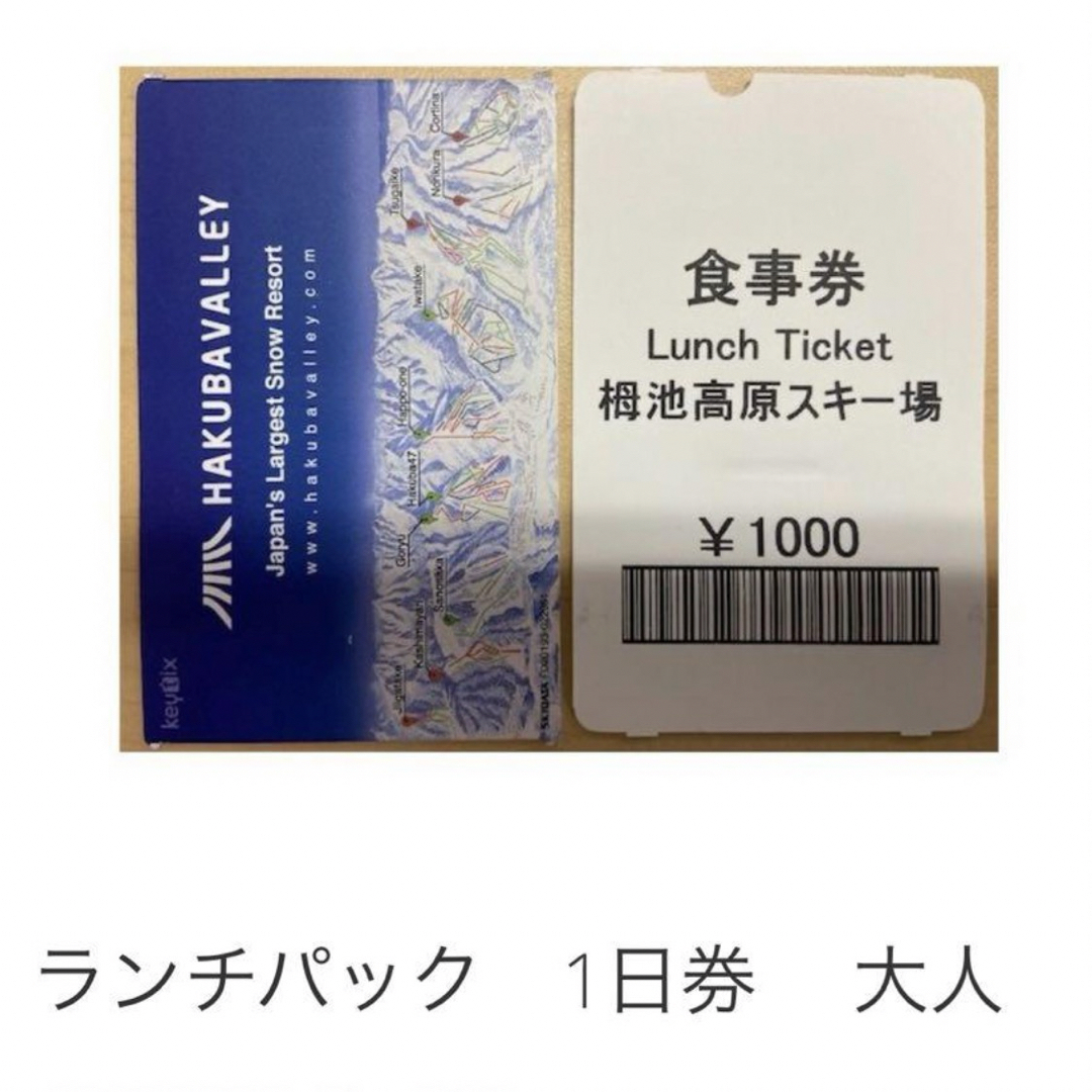 スポーツ/アウトドア栂池高原スキー場 早割リフト券（食事券付）2 ...