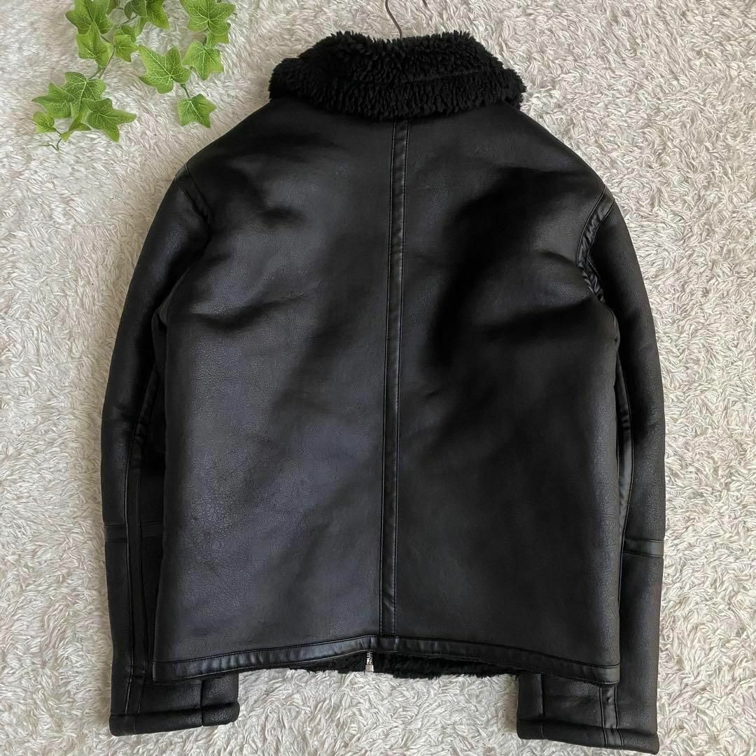 ★未使用級 ZARA ザラ B-3 レザージャケット フェイクムートン 大きめS