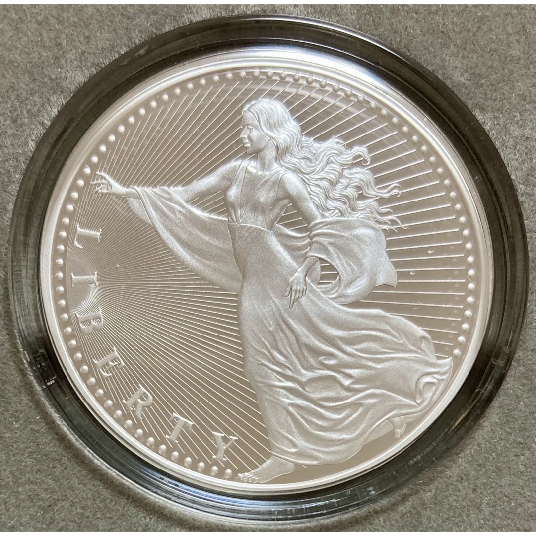 貨幣2022 UCS「リバティ」１オンス銀貨プルーフ　ビットコイン　ホログラム