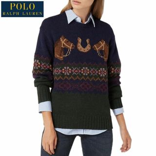 ポロラルフローレン(POLO RALPH LAUREN)の美品 定価59,400 Ｓ ラルフローレン ホースシュー フェアアイル セーター(ニット/セーター)