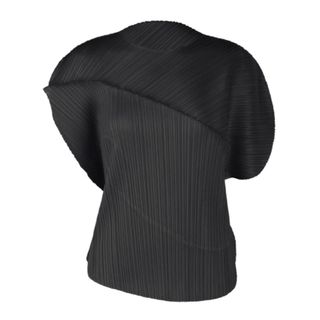 プリーツプリーズイッセイミヤケ(PLEATS PLEASE ISSEY MIYAKE)のプリーツプリーズ変形トップスPEANUTSブラック(シャツ/ブラウス(半袖/袖なし))