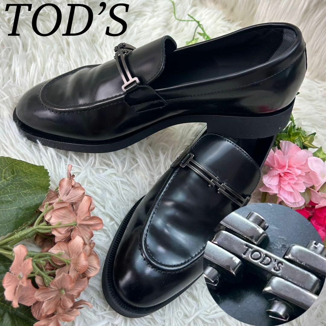 TOD'S(トッズ)のTOD'S トッズ メンズ 25cm ローファー ビジネス シューズ 黒 メンズの靴/シューズ(ドレス/ビジネス)の商品写真