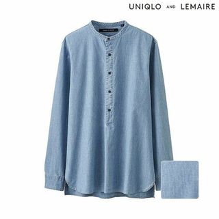 ユニクロ(UNIQLO)の▶UNIQLO AND LEMAIRE　シャンブレースタンドカラーシャツ　"L"(シャツ)