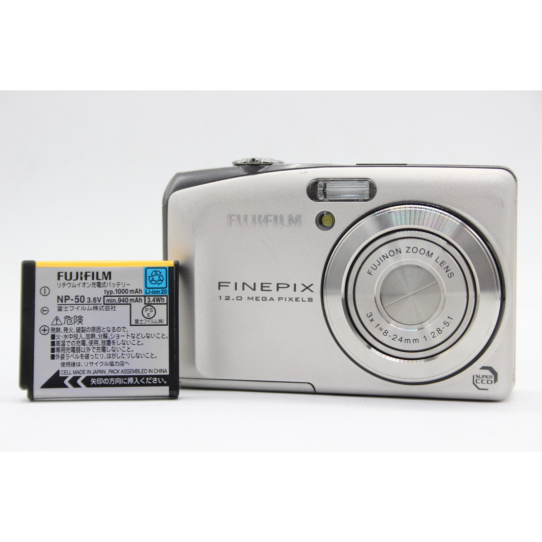 コンディション【返品保証】 フジフィルム Fujifilm Finepix F60fe 3x バッテリー付き コンパクトデジタルカメラ  s5820