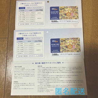 エディオン株主優待ギフトカード　13,000円分(ショッピング)
