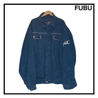 【未使用品】　フブ　FUBU　デニムジャケット　刺繍　ブルー　2XL　ゆるダボ古着屋自由人