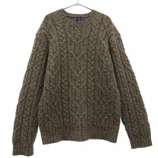 ギャップ(GAP)のギャップ 長袖 ウール セーター S/P ブラウン系 GAP ニット メンズ 古着 【240114】(ニット/セーター)