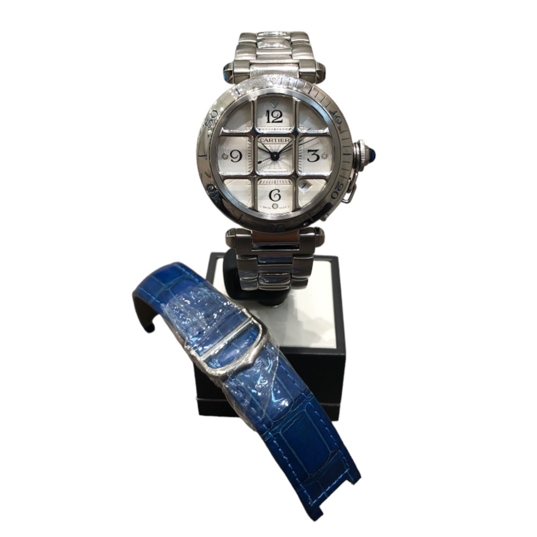 Cartier(カルティエ)の　カルティエ Cartier パシャグリッド　38ｍｍ W31040H3 ホワイト SS メンズ 腕時計 メンズの時計(その他)の商品写真